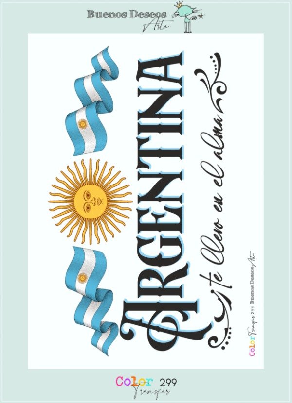 Producto - Lámina DTF TEXTIL Colección Orgullo Argentino - 299