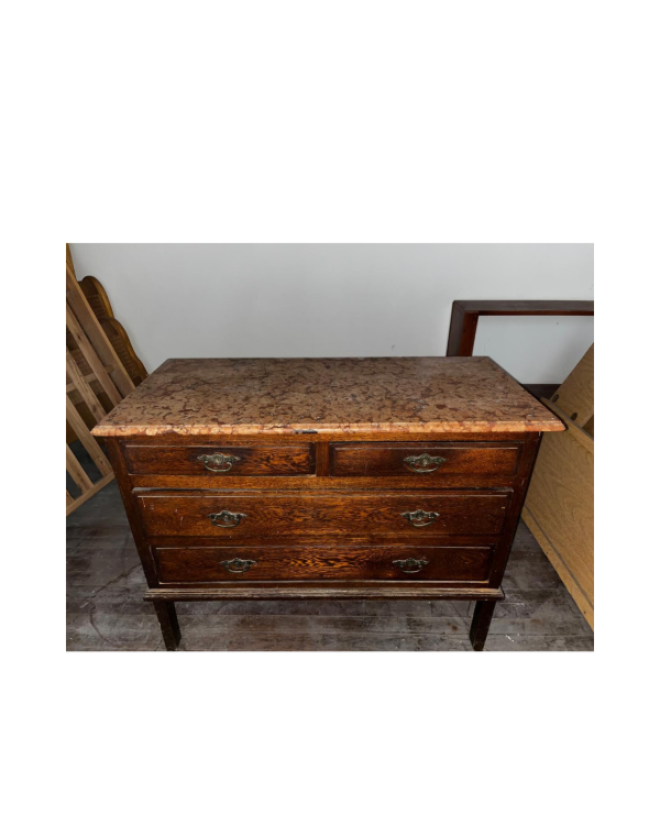 Producto - Cómoda de roble con mármol