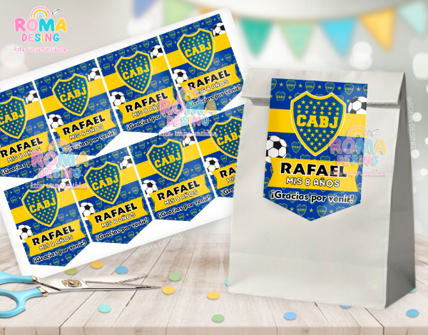 Producto - Etiquetas bolsita Boca Juniors