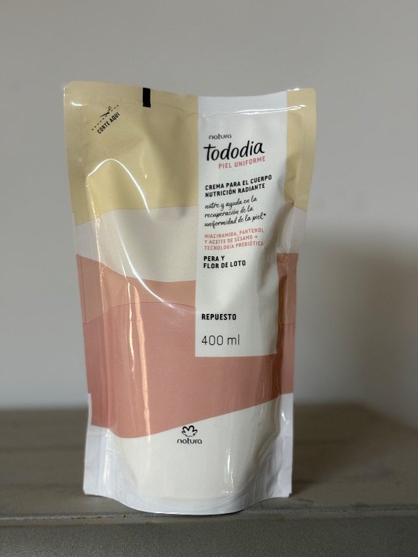 Producto - Repuesto Crema corporal 400ml Pera y Flor de Loto