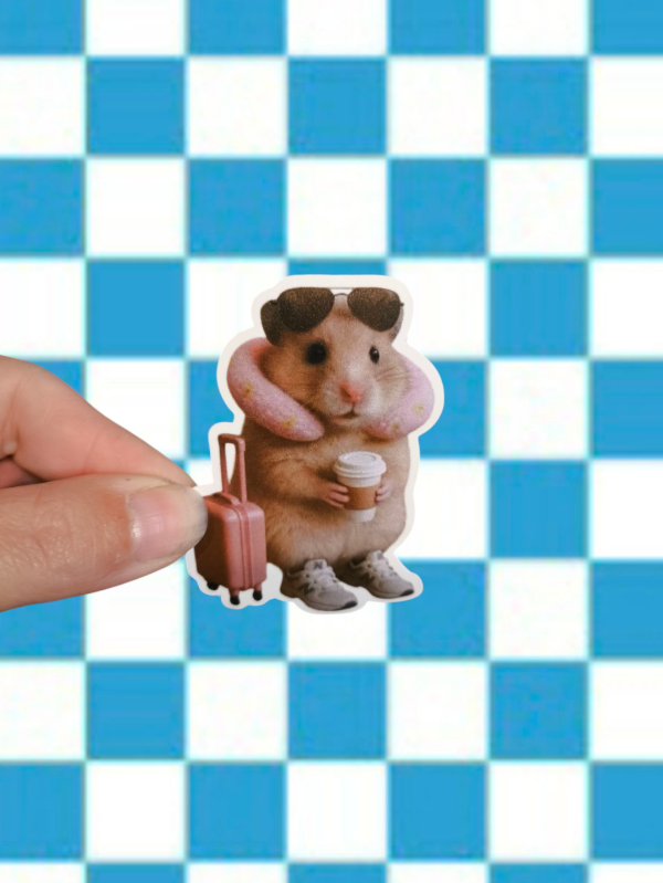 Producto - Stickers vinilo Hamster Viajero
