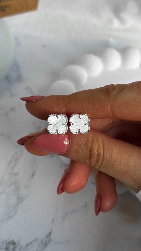 Producto - Aros Van cleef White (acero blaco)