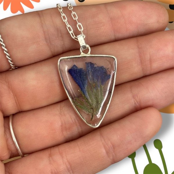 Producto - Flor morada - Plata 925 - 2,8cm