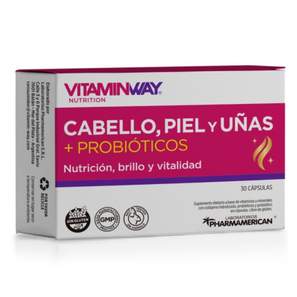 Producto - CABELLO, PIEL Y UÑAS + PROBIÓTICOS x30