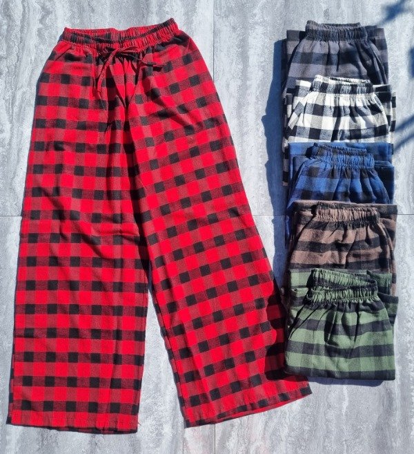Producto - [pt003] Pantalon ancho Viyela cuadrille