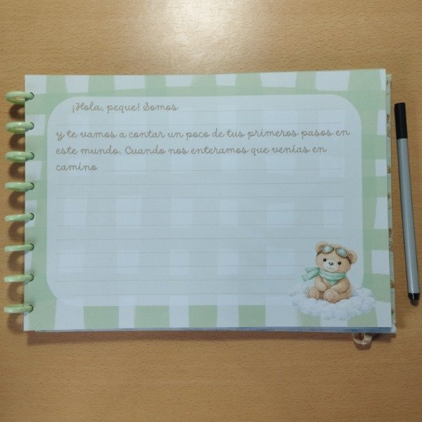 Producto - Contame Mis Primeros Pasos Verde Personalizado - 3 al cubo - 1