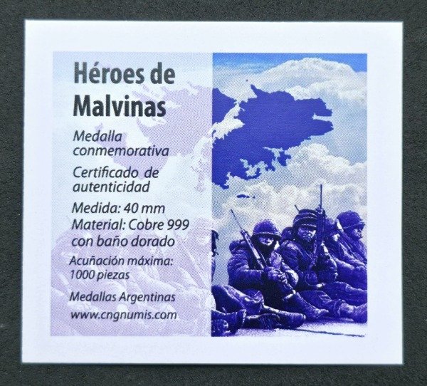 Producto - Héroes de Malvinas / Día del Veterano y de los caídos 2 de Abril / Cobre 999 - 3