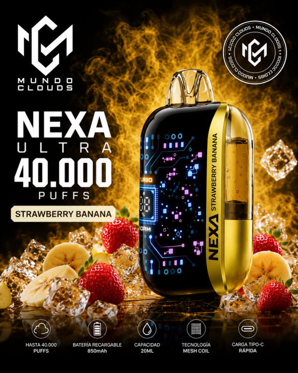Producto - NEXA ULTRA 40.000 puffs - STRAWBERRY BANANA