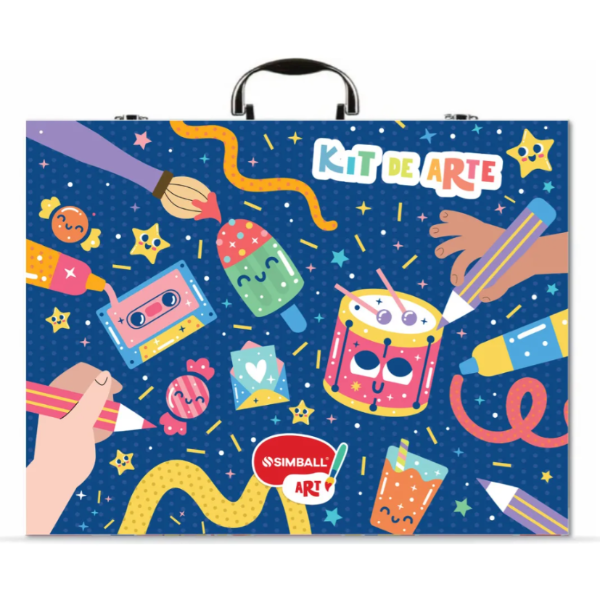 Producto - Set De Arte Infantil Valijita Azul X 48 Piezas Simball