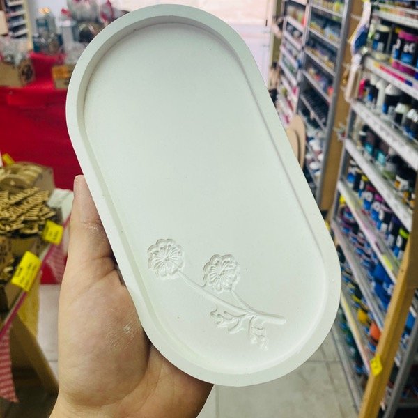 Producto - Bandeja ovalada con flores