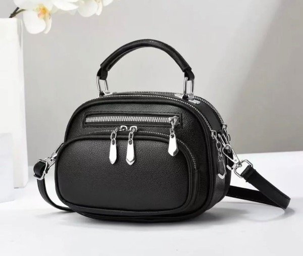 Producto - Bandolera negra doble compartimento chiquita