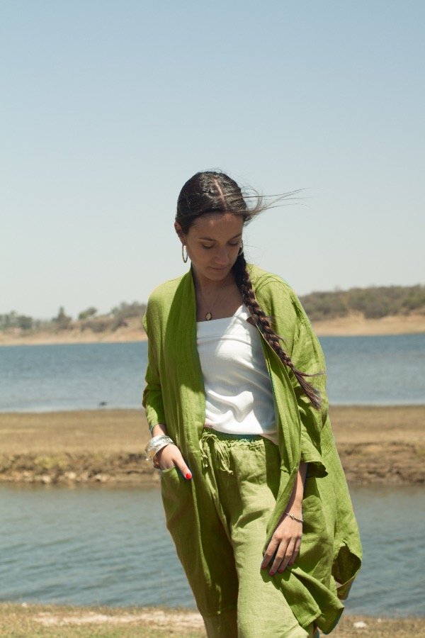 Producto - Chaqueta Paradiso 100 Lino Pistacho