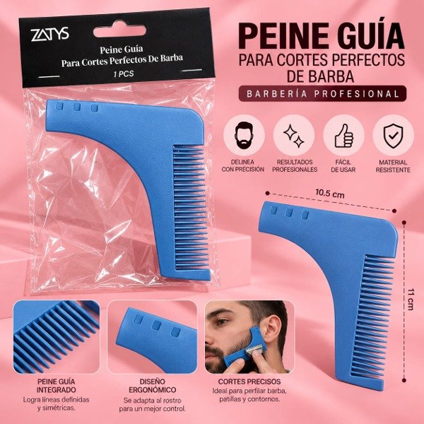 Producto - STENCIL PEINE PARA AFEITAR BARBA ZATYS