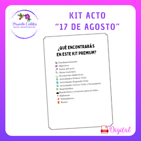 Producto - KIT PREMIUM ACTO "17 DE AGOSTO" - 1
