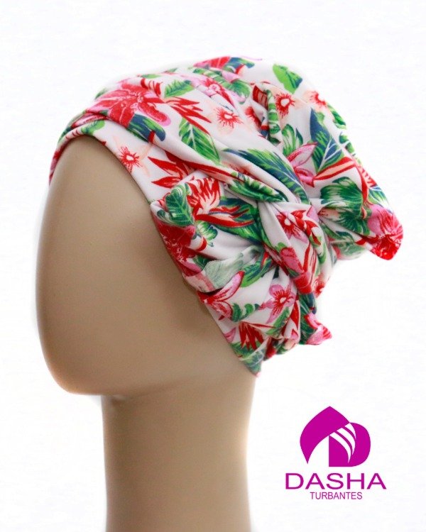 Producto - Turbante Oahu Tropical Blanco