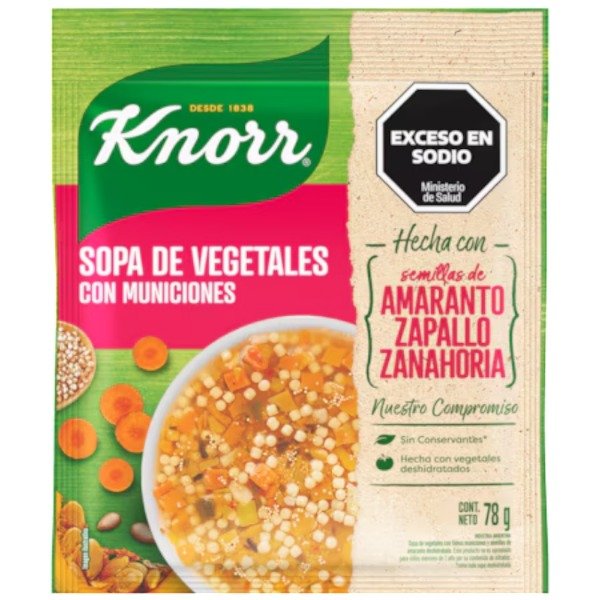 Producto - SOPA KNORR VEG C/ MUNICIONES 10u x 107gr