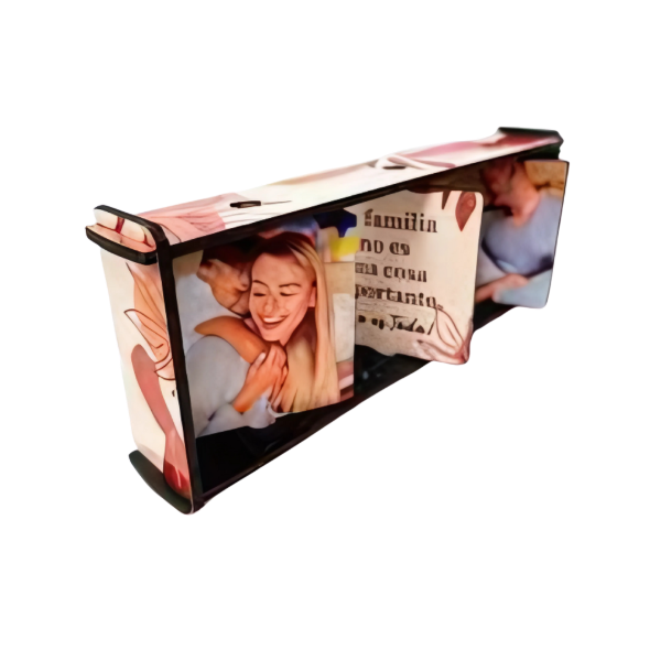 Producto - Portarretrato Giratorio Personalizado 3 Fotos con Movimiento y Diseño Creativo