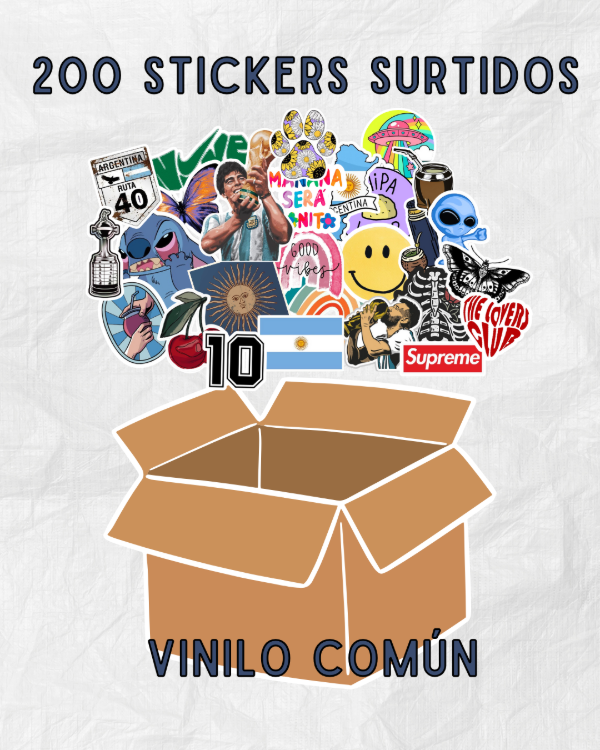Producto - Pack 200 stickers comunes