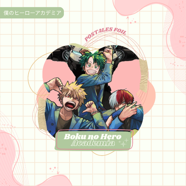Producto - Boku No Hero // Postales foil