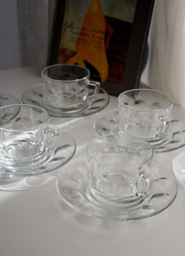 Producto - Set de seis tazas y platos para café Arcoroc FRA - 2