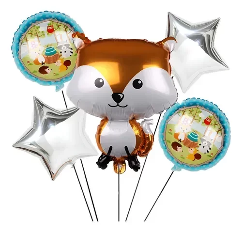 Producto - Kit x5 globos metalizados de personaje ZORRITO