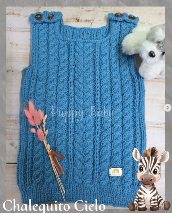 Producto - Chalequito Cielo - Talle 2-3 años