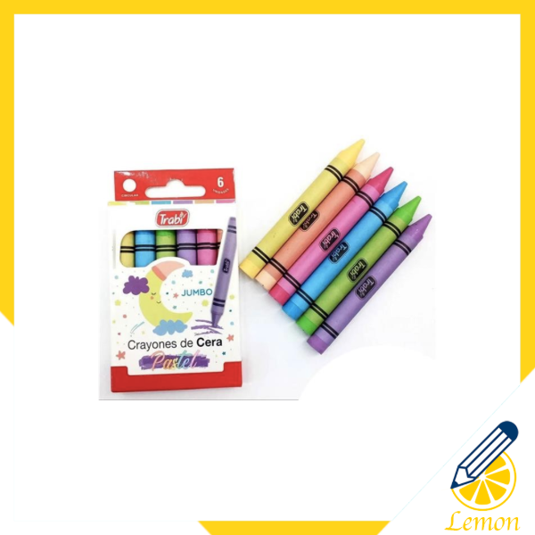 Producto - Crayones Trabí Pastel Jumbo x6