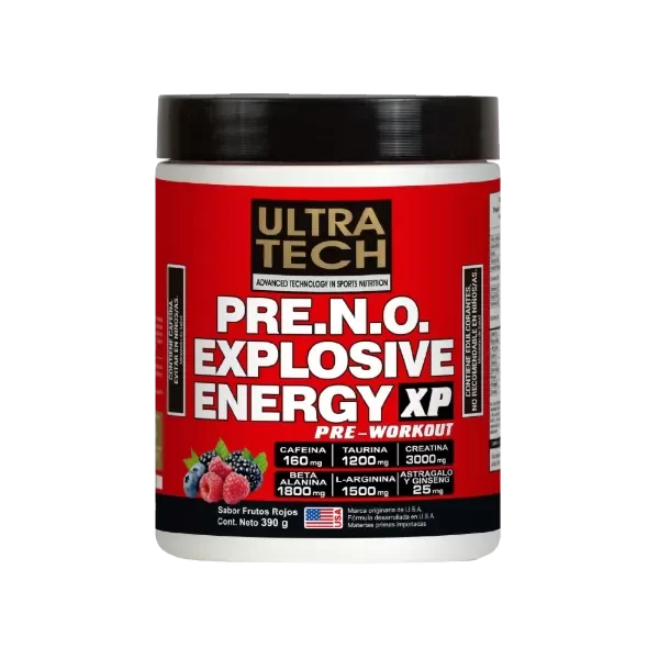 Producto - Pre NO Explosive Energy XP Pre entreno Oxido Nítrico Cafeina Ginseng Ultra Tech