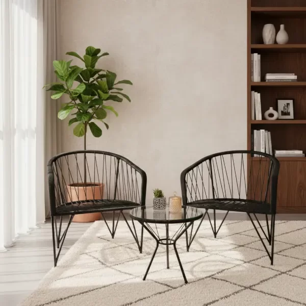 Producto - 2 SILLON GERVASONI + MESA TEJIDO YUTE