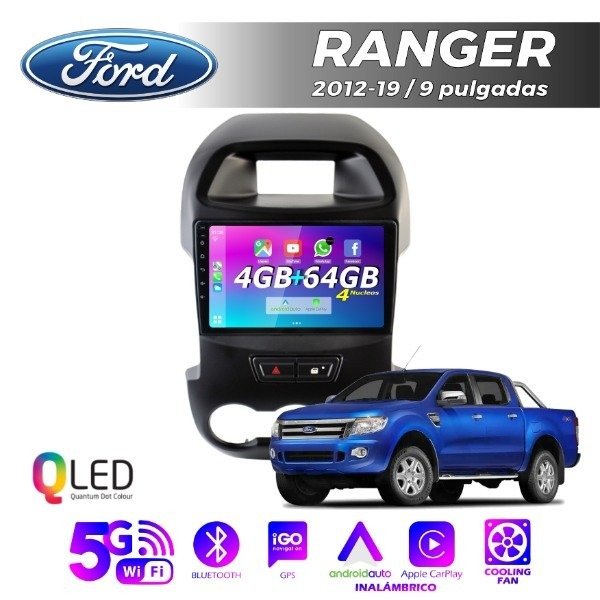 Producto - MULTIMEDIA FORD RANGER 2012/19 - 9 PULGADAS CARPLAY Y ANDROID AUTO