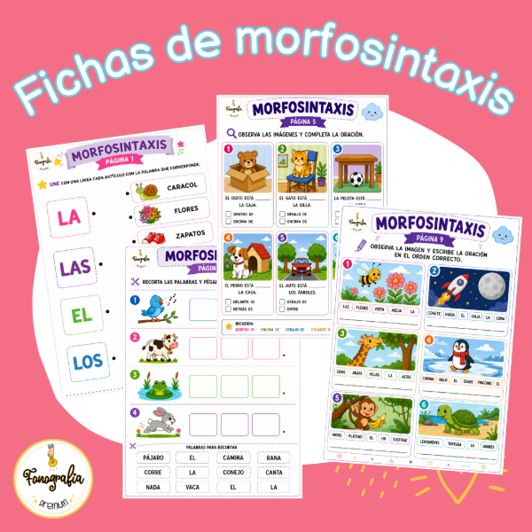 Producto - Fichas de morfosintaxis