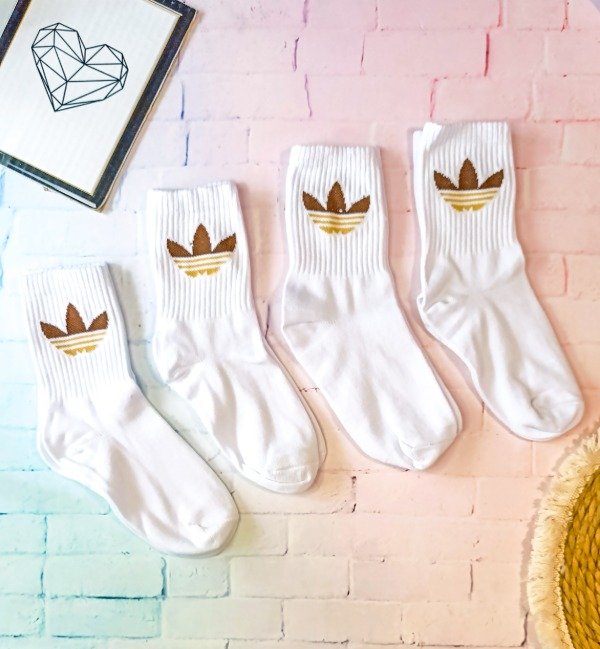 Producto - MEDIAS 3/4 ALGODÓN AD LOGO BEIGE DEGRADE