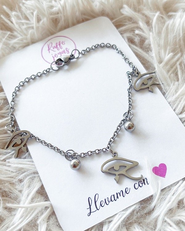Producto - Pulsera ojo horus acero