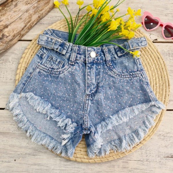 Producto - Short Denim Sparkle Rosé Teens (SH50)
