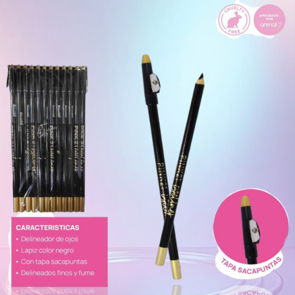 Producto - Pack x12 lápiz delineador de ojos Pink 21