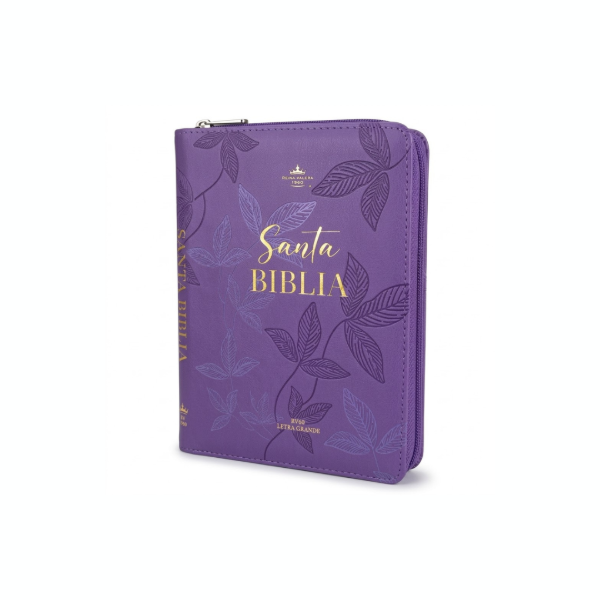 Producto - BIBLIA RV60 045cZ L 12p 13x18 PJR  LILA CON HOJAS PRIMAVERALES