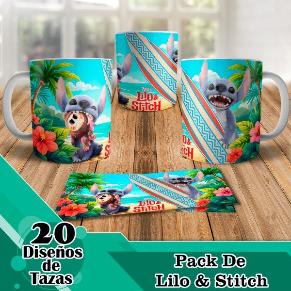 Producto - Diseños Digitales / Plantillas Para Tazas De Lilo Y Stitch La Pelicula