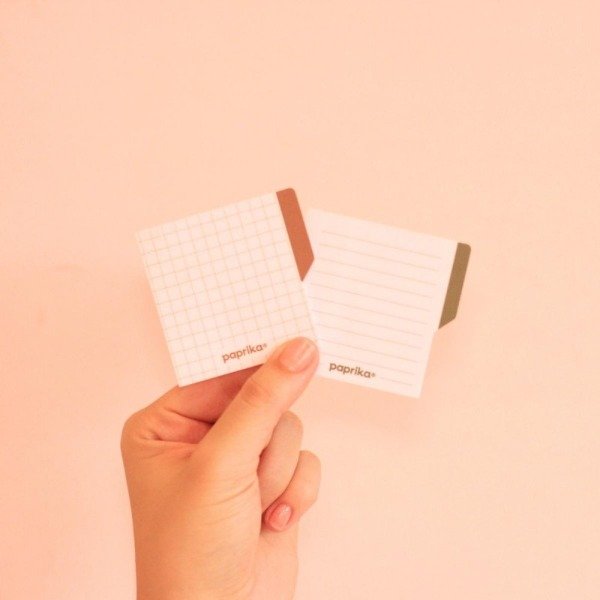 Producto - NOTAS ADHESIVAS PAPRIKA MARRON CUADRIC/VERDE CHECKLIST