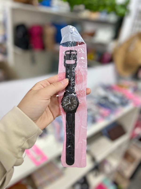 Producto - Reloj goma negro femenino