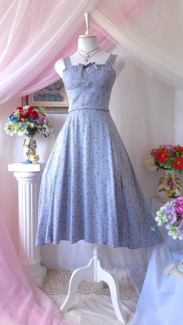 Producto - Vestido Sonia Celeste Estampado! IMPORTADO NUEVO - 6