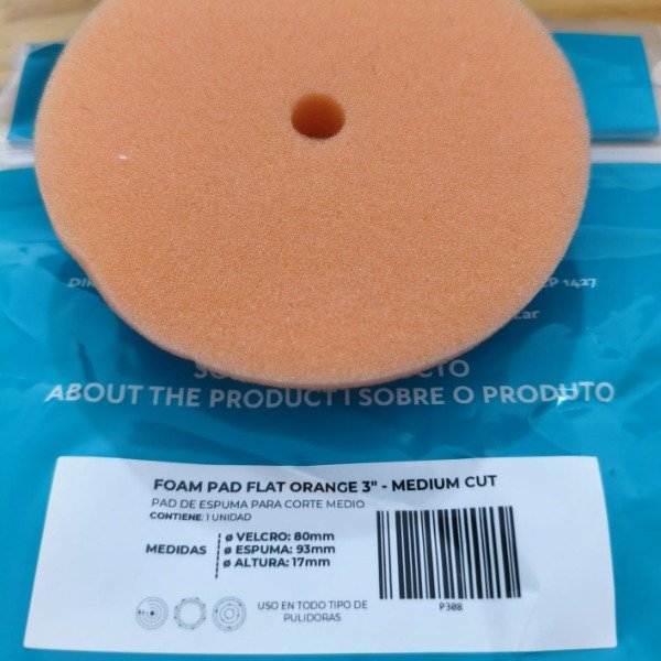 Producto - Pad Espuma Plano Naranja 3  Medium Cut Pro Tools P308