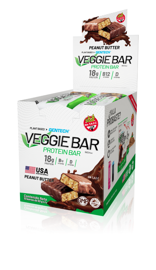 Producto - Veggie Bar 45Grs Gentech (Por Caja 10 Unid) Sin Tacc
