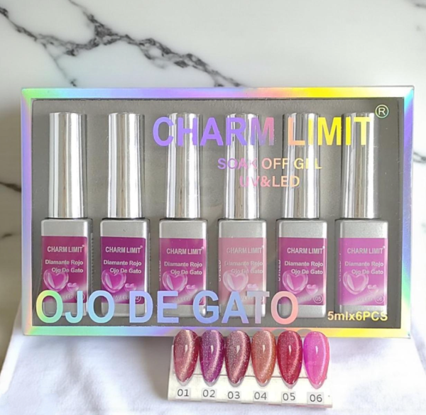 Producto - Ojo de Gato Diamante Rojo (rosas) Charmlimit