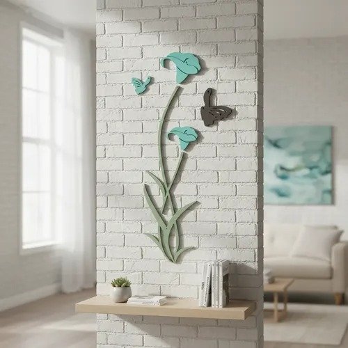 Producto - Cuadro Decorativo Pared Florero Cala Mdf - 1