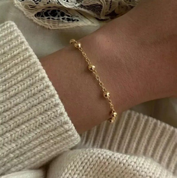 Producto - PULSERA TIFFANY C/BOLITAS 18-21CM