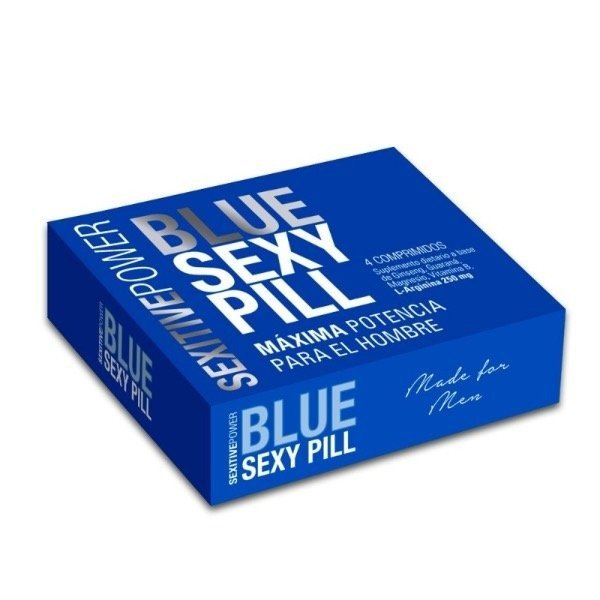 Producto - Cápsulas Vigorizantes Masculinas Blue Sexy p x4 / Erecciones Firmes y Duraderas