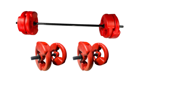 Producto - Kit Body Pump 30kg con mancuernas PVC