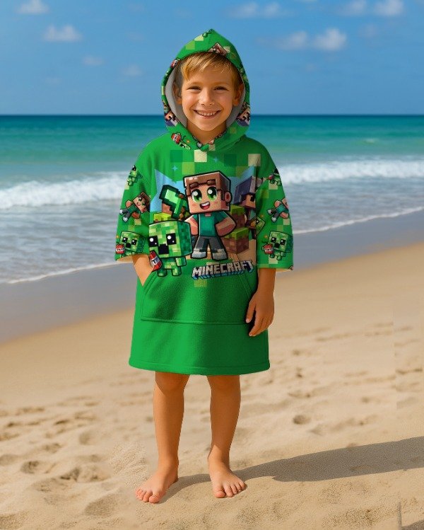 Producto - MAXIPONCHO TOALLA Minecraft AI