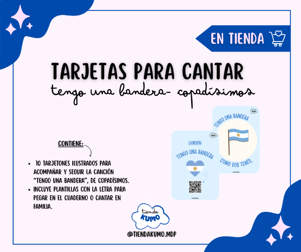 Producto - TARJETAS CANCIÓN TENGO UNA BANDERA- PDF