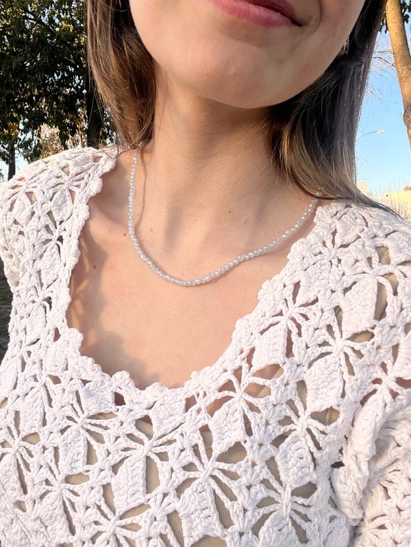 Producto - Choker Cristal Plateado